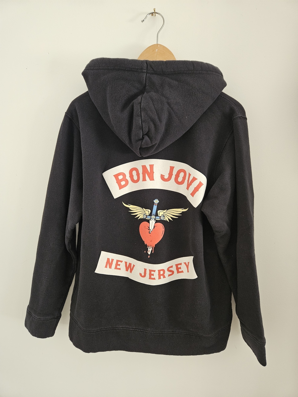 Bon Jovi Hoodie Mens Medium Full Zip Band Tour Concert